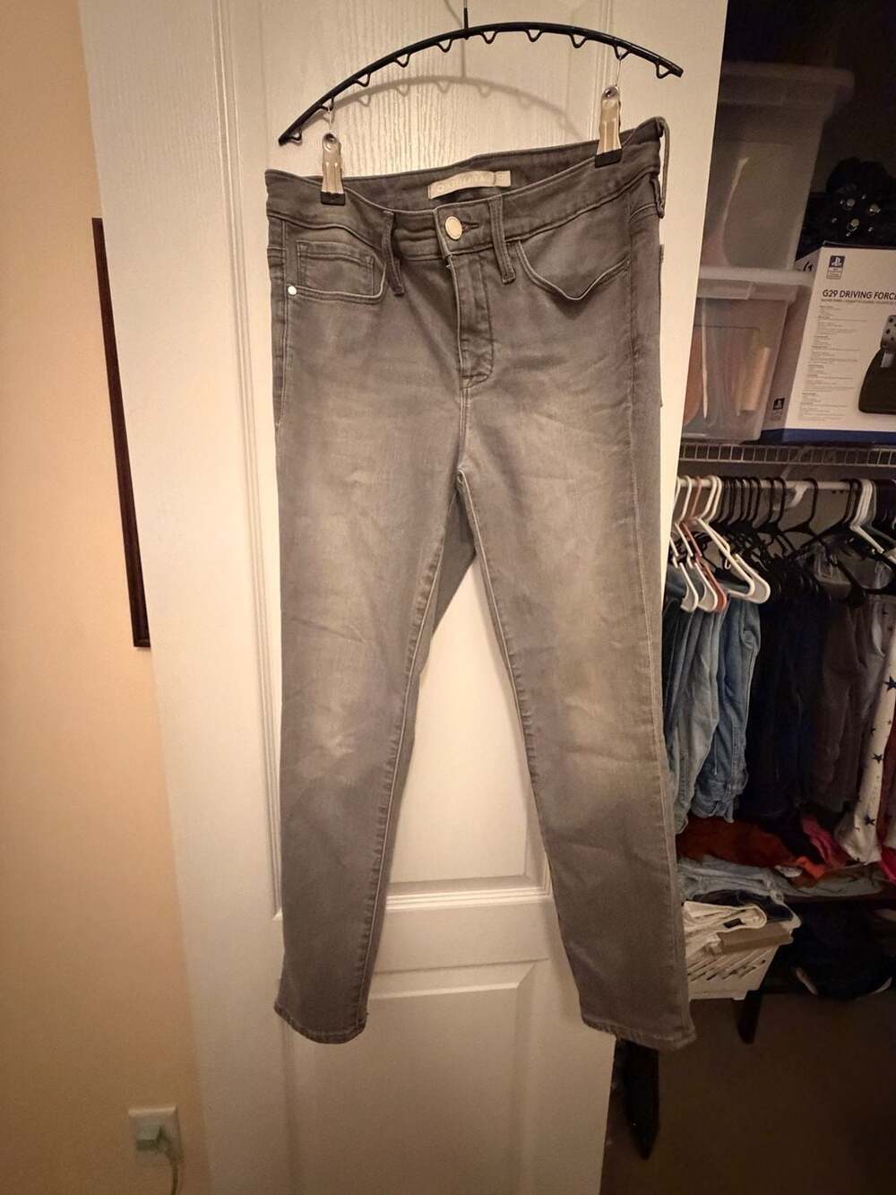 Athleta Skinny Jeans Size 10P Gray Stretch Denim